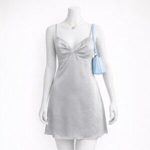 BP Twist Front Satin Minidress